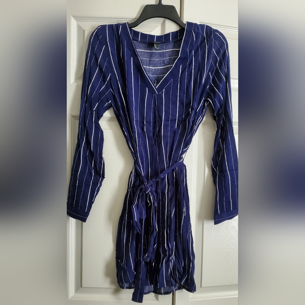 Womens navy and stripe dress